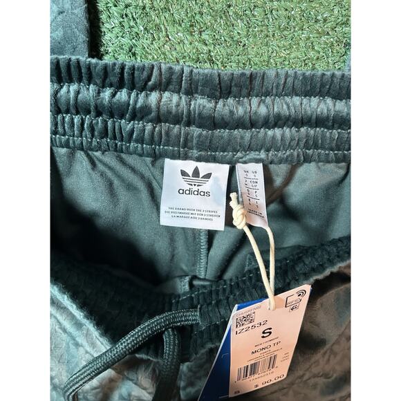 MEN'S ADIDAS MONOGRAM VELOUR TREFOIL TRACK PANTS Small - Picture 6 of 10